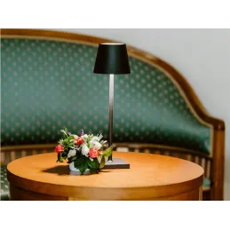 Ukrasna stolna lampa s dodirnim paljenjem i zatamnjivanjem ZEUS / Crna