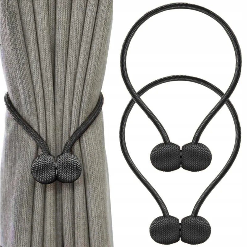 Set 2ks - Dekorativne magnetne kopče za zavjese PINS / Crna