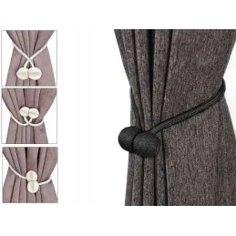 Set 2ks - Dekorativne magnetne kopče za zavjese PINS / Crna