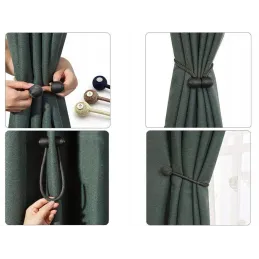 Set 2ks - Dekorativne magnetne kopče za zavjese PINS / Crna