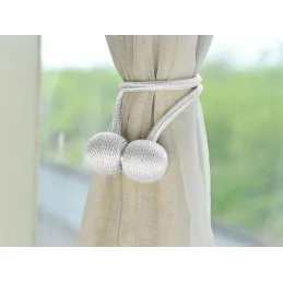 Set 2 kom - Ukrasne magnetske kopče za zavjese PINS / Bijela