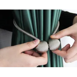 Set 2 kom - Dekorativne magnetske kopče za zavjese PINS / Srebrna