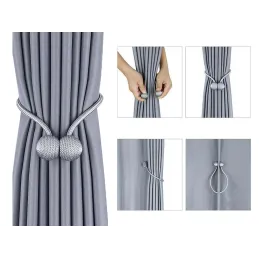 Set 2 kom - Dekorativne magnetske kopče za zavjese PINS / Srebrna