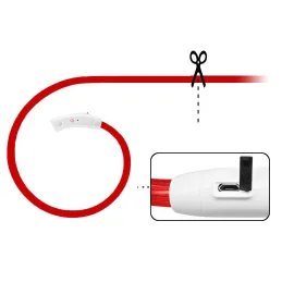 LED podesivi svjetleći ovratnik GLORY / Crvena