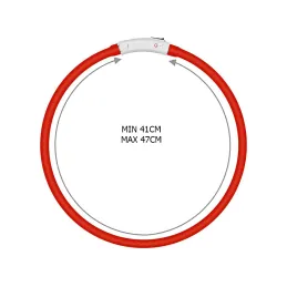 LED podesivi svjetleći ovratnik GLORY / Crvena