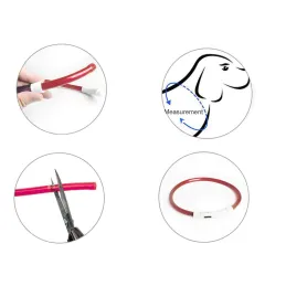 LED podesivi svjetleći ovratnik GLORY / Crvena