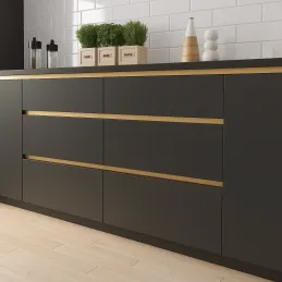 Profil za vrata bez ručke OLYMP - L / Zlatno mat