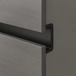 Profil za vrata s ručkom OLYMP - C / Crna mat