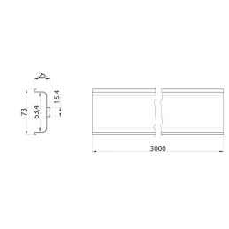 Profil ručke za vrata OLYMP - C / Aluminij