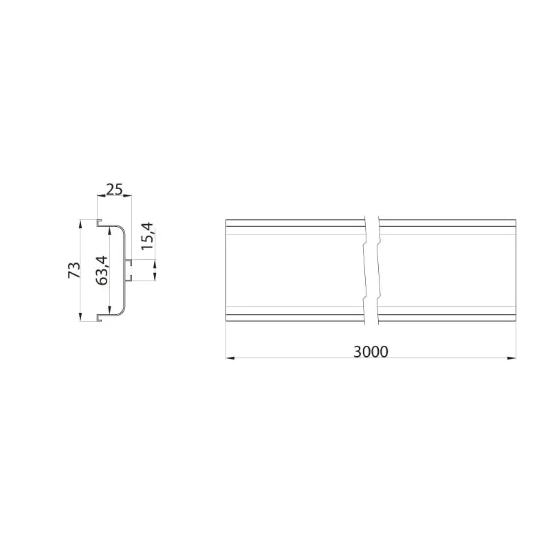 Profil Ne Rucke Profil ručke za vrata OLYMP - C / Aluminij