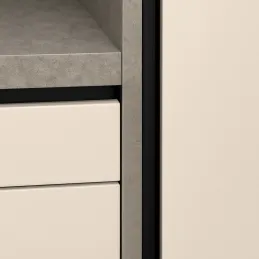 Vertikalni profil ručke iza vrata OLYMP bočni / Crna mat