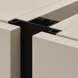 Vertikalni profil ručke za vrata OLYMP središnji / Crna mat