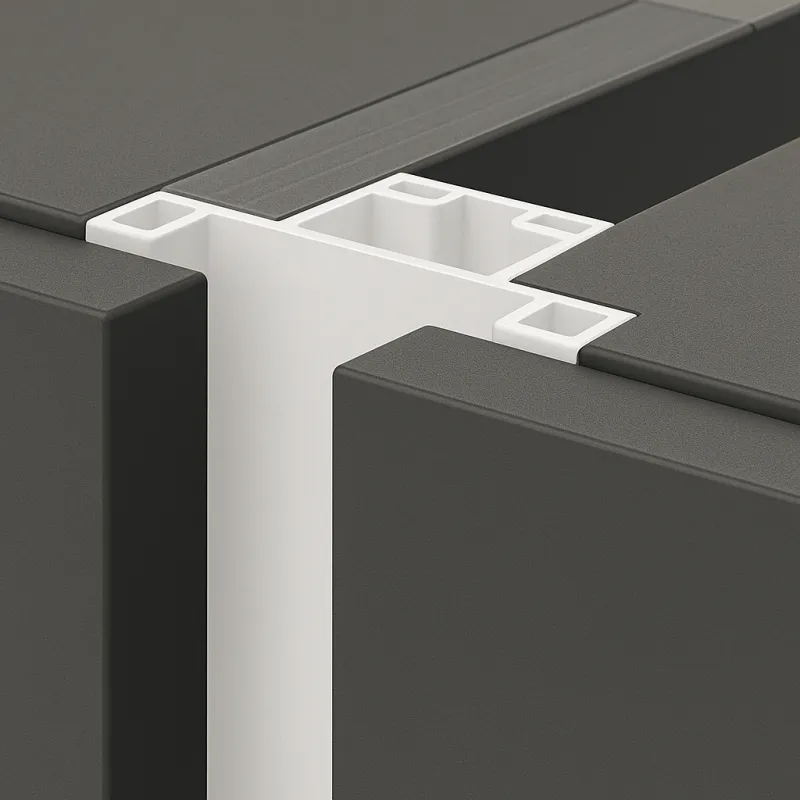 Vertikalni profil ručke za vrata OLYMP središnji / Bijela mat