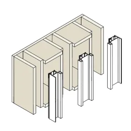 Vertikalni profil ručke za vrata OLYMP srednji / Aluminij