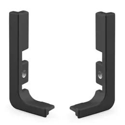 Set od aluminijskih završetaka za profile OLYMP - L / Crna mat