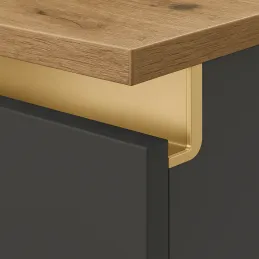 Set od aluminijskih završetaka za profile OLYMP - L / Mat zlatna