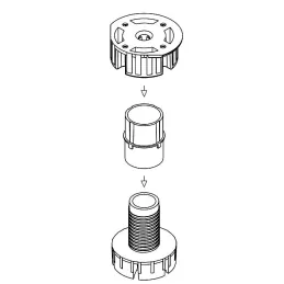 3-dijelni nožić za sok / Crna