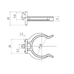 Pričvršćivanje noge na plastičnu bazu