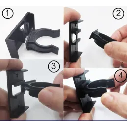 Pričvršćivanje nogice na drvenu podlogu / Crno