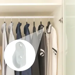 Završetak za ovjesnu šipku - ovalni / bijela mat