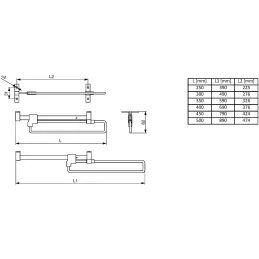 Izvlačni vješalica EKKA / sjajni krom