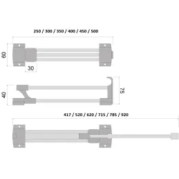 Izvlačni vješalica BETA / sjajni krom