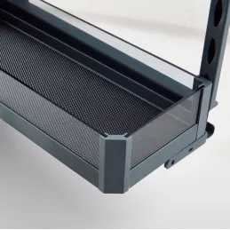 Izvlačna košara s bočnim staklenim stijenkama GENESIS s ublaživačem / Antracit