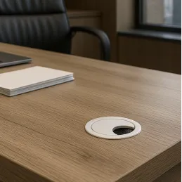 Prolaznica za kabele LINDA 60 / Bijela mat