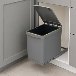 Izvlačna kanta za smeće 300mm - 1x16L / Siva