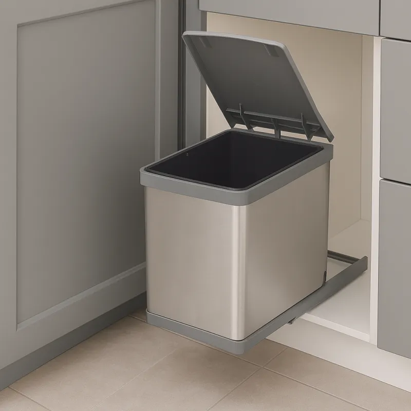 Izvlačni koš za otpadke 300mm - 1x16L / Inox