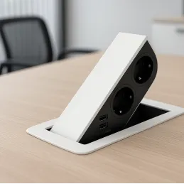 Utičnica na izvlačenje CIZO 2x230 + 2xUSB - SCHUKO / Bijela