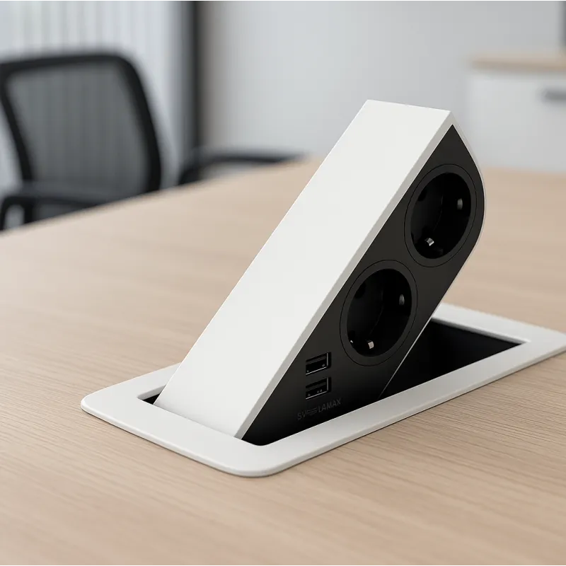 Utičnica na izvlačenje CIZO 2x230 + 2xUSB - SCHUKO / Bijela