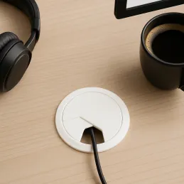 Prijelaz za kabel PVC 60 mm / Bijela