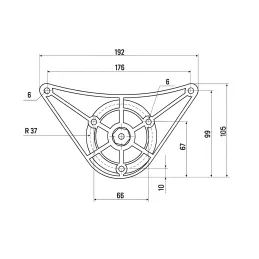 Noga za stol CLASSIC 60 mm / sjajni krom