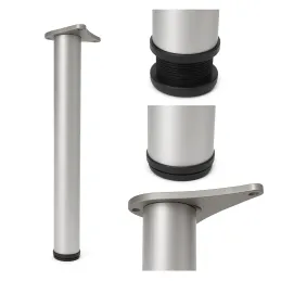 Stolna noga CLASSIC 60 mm / Srebrna