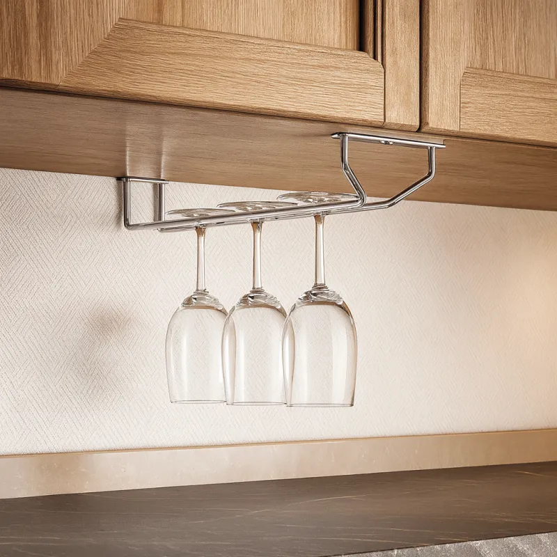 Držač za čaše s jednim redom / sjajni krom