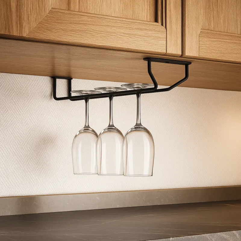 Jednoredni držač za čaše / Mat crna