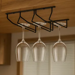 Trodijelni držač za čaše / Crna mat