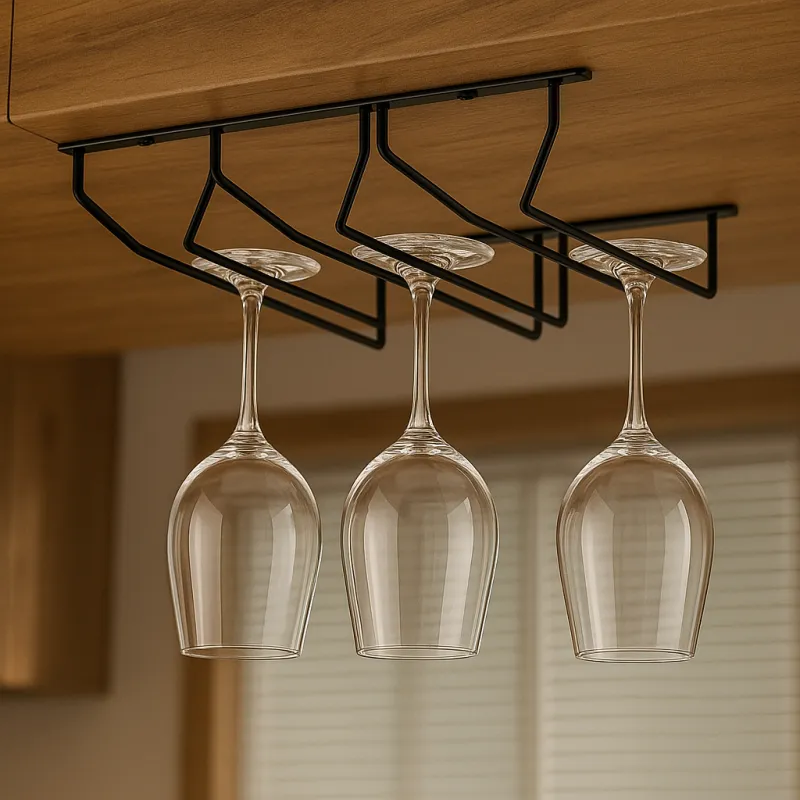 Trodijelni držač za čaše / Crna mat