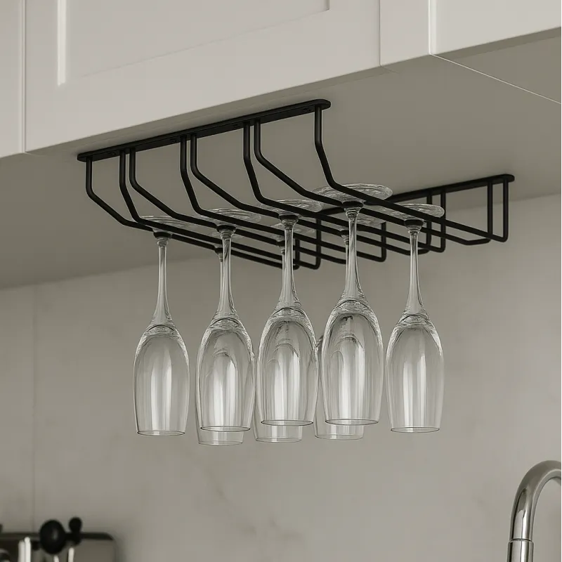 Četveroredni držač za čaše / Crna mat