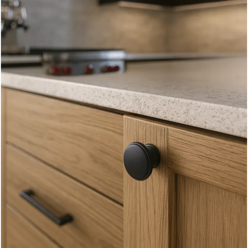 Ručka knopka GRADO / Crna mat