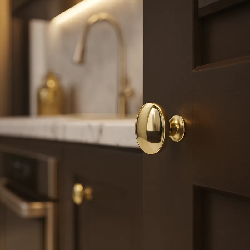 Knopka CIRCLE / Sjajna zlatna