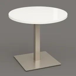 Jedilni stol MOX RONDO / Nehrđajući čelik - Bijela sjajna