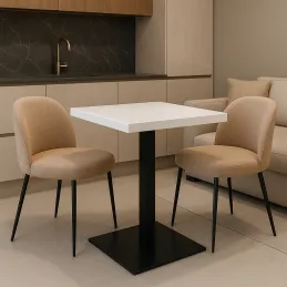 Jedilni stol MOX QUADRO / Crna - Bijela sjajna