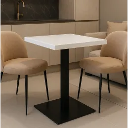 Jedilni stol MOX QUADRO / Crna - Bijela sjajna