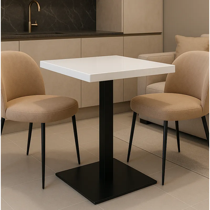 Jedilni stol MOX QUADRO / Crna - Bijela sjajna