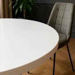 Jedilni stol MOX RONDO / Crna - Bijela sjajna