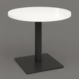 Jedilni stol MOX RONDO / Crna - Bijela sjajna