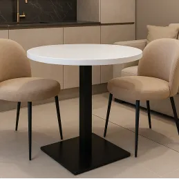 Jedilni stol MOX RONDO / Crna - Bijela sjajna