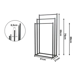 Vješalica za ručnike MIRA / Crna mat